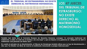 "No existe el derecho al matrimonio homosexual" (Tribunal de Estrasburgo)
