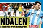 La prensa sueca agradece la 'exhibición" de la selección argentina