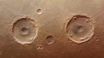 Los 'ojos' del planeta rojo: Hallan una pareja de cr�teres gemelos en Marte