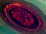 universo, /, cosmos, gigantesco, hurac�n, es, captado, en, saturno
