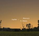 Júpiter Venus y Mercurio se alinean en los cielos de mayo